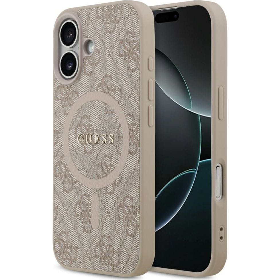 Etui Guess Hardcase 4G Ring Classic Logo do MagSafe do iPhone 17, różowe