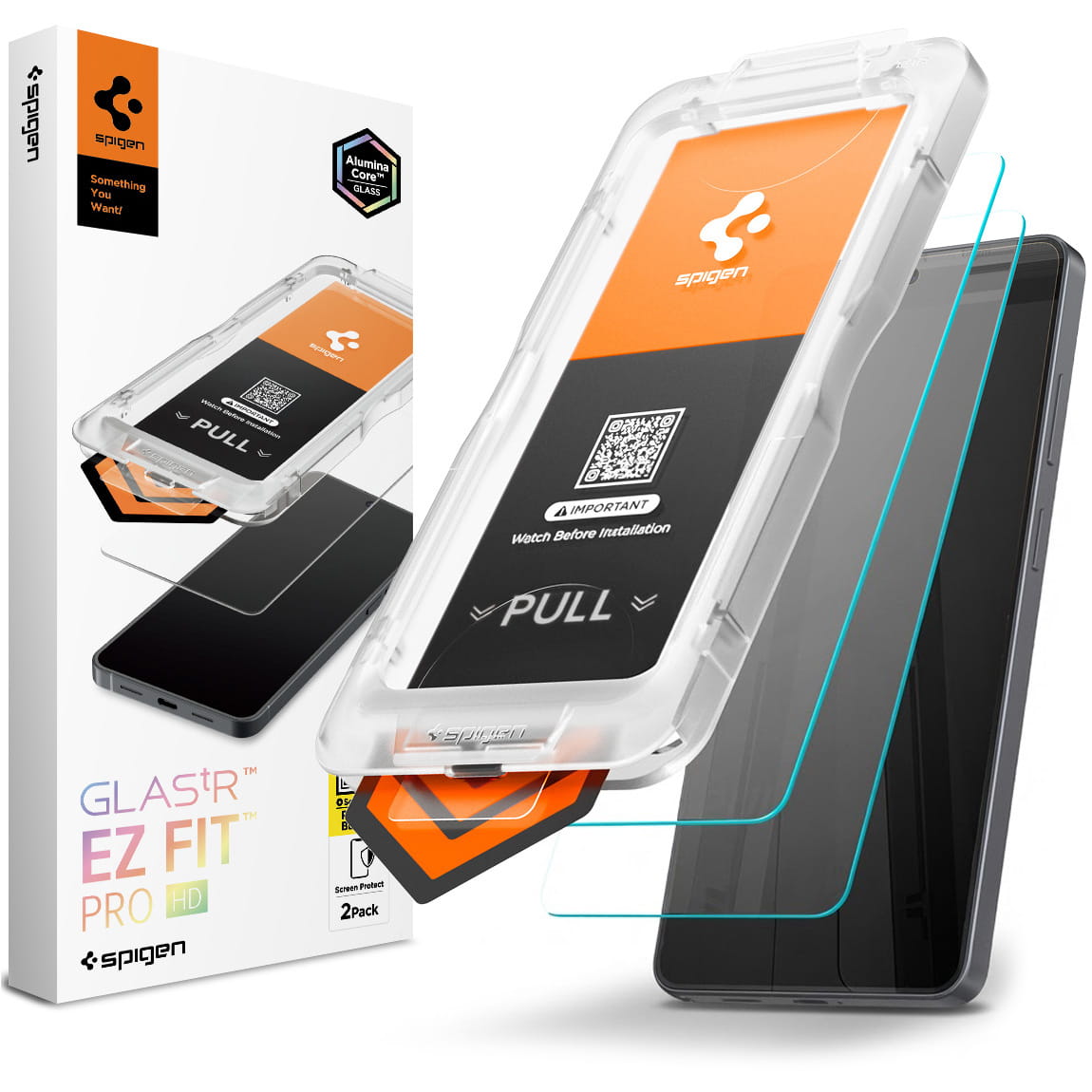 Szkło do etui + Aplikator Spigen Glas.tR EZ Fit Pro 2-Pack (AC) do Galaxy S26 Ultra
